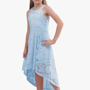 Elegant Blue Lace Kids Dress